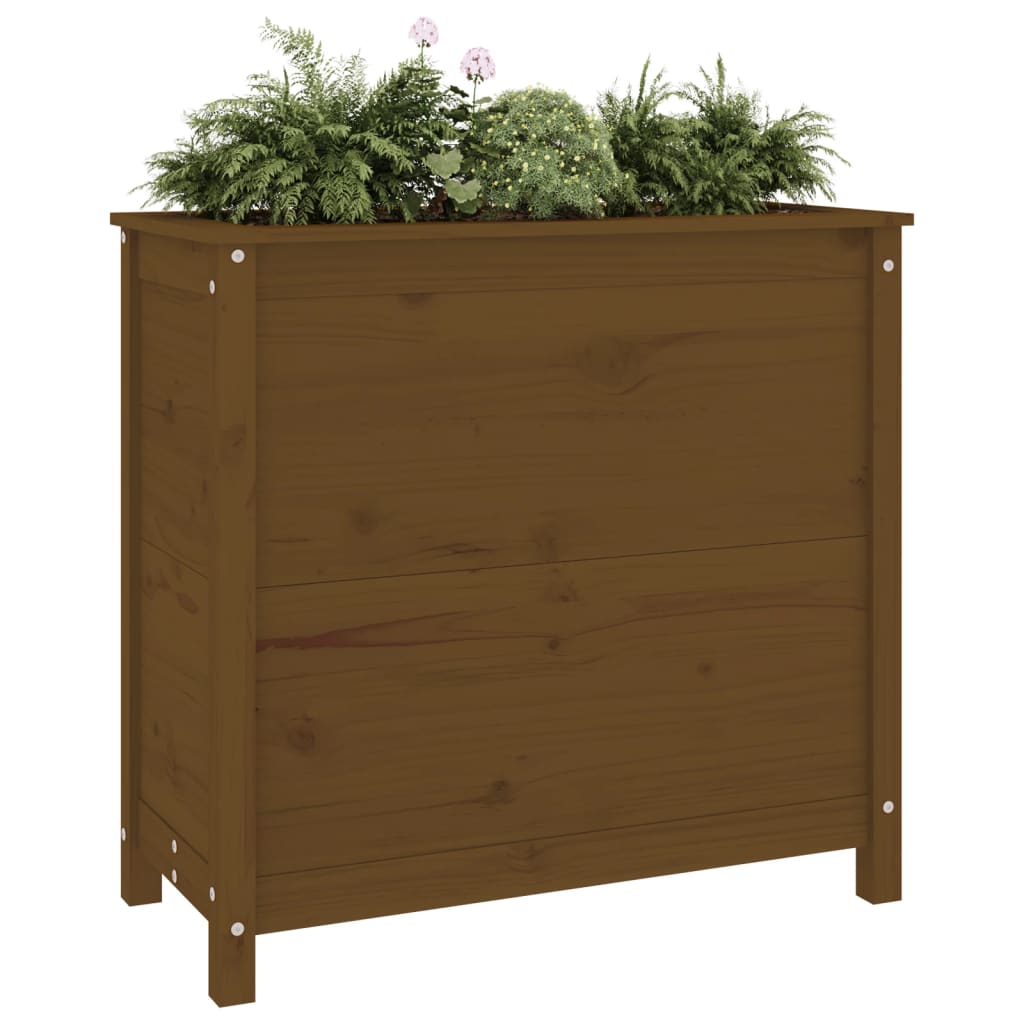 Vidaxx jardinière 82,5x40x78 cm bois de pin massif marron miel