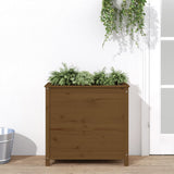 Vidaxx jardinière 82,5x40x78 cm bois de pin massif marron miel