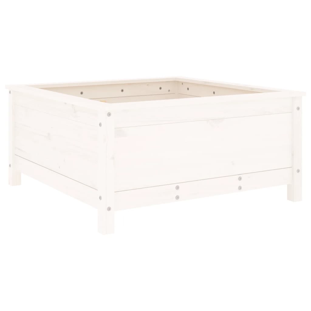 Vidaxx jardinière 82,5x82,5x39 cm bois de pin massif blanc