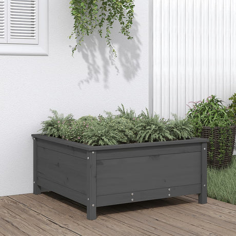 Vidaxx jardinière 82,5x82,5x39 cm bois de pin massif gris