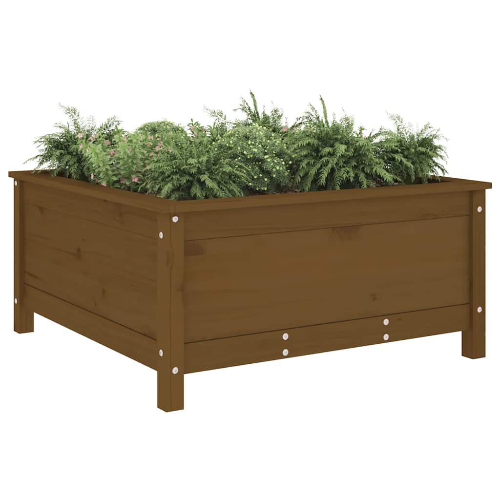 Vidaxx jardinière 82,5x82,5x39 cm bois de pin massif marron miel