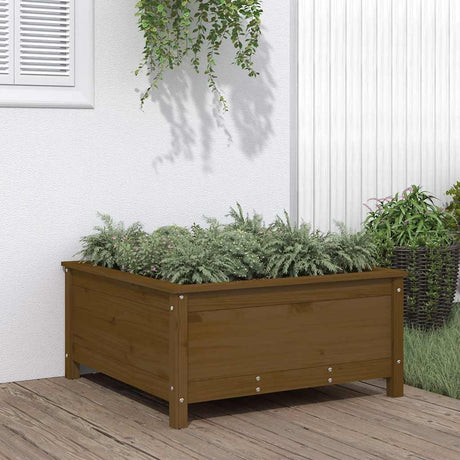 Vidaxx jardinière 82,5x82,5x39 cm bois de pin massif marron miel