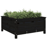 Vidaxx jardinière 82,5x82,5x39 cm bois de pin massif noir