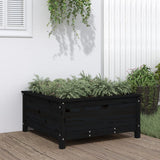 Vidaxx jardinière 82,5x82,5x39 cm bois de pin massif noir