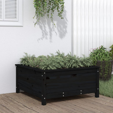 Vidaxx jardinière 82,5x82,5x39 cm bois de pin massif noir