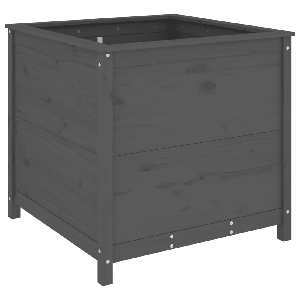 VidaXL Planning box 82.5x82.5x78 cm Solid pine Gray