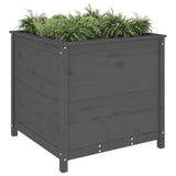 Vidaxx jardinière 82,5x82,5x78 cm bois de pin massif gris