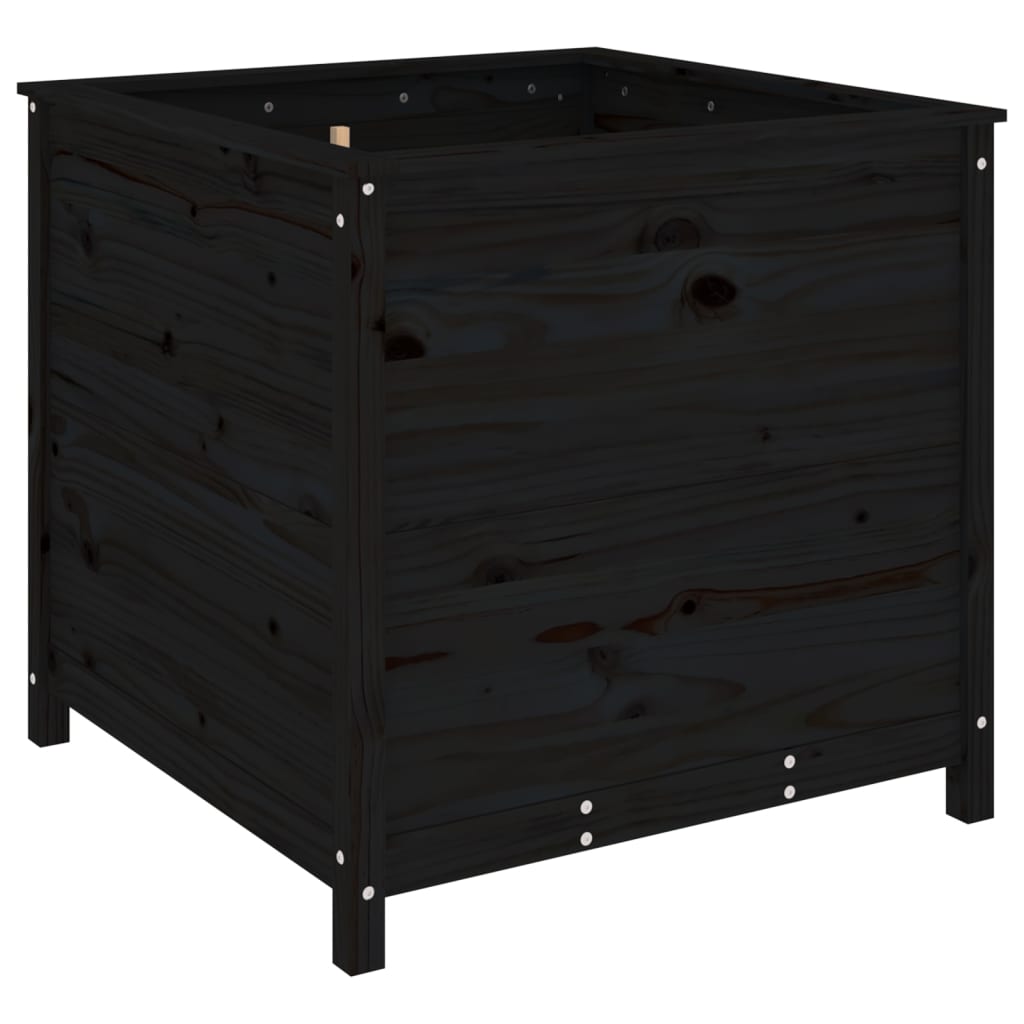 Vidaxx jardinière 82,5x82,5x78 cm bois de pin massif noir