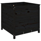 Vidaxx jardinière 82,5x82,5x78 cm bois de pin massif noir