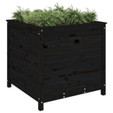 Vidaxx jardinière 82,5x82,5x78 cm bois de pin massif noir