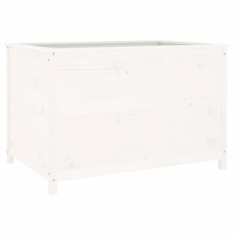 Vidaxx jardinière surélevée 119,5x82,5x78 cm bois de pin massif blanc