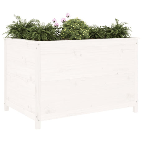 Vidaxx jardinière surélevée 119,5x82,5x78 cm bois de pin massif blanc