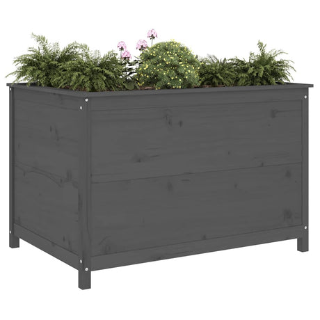 Vidaxx jardinière surélevée 119,5x82,5x78 cm bois de pin massif gris