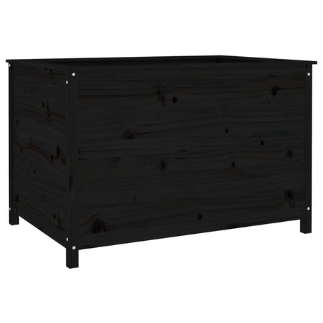 Vidaxx jardinière surélevée 119,5x82,5x78 cm bois de pin massif noir