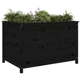 VidaXL Planter raised 119.5x82.5x78 cm Solid pine wood black