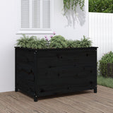 Vidaxx jardinière surélevée 119,5x82,5x78 cm bois de pin massif noir