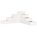 VidaXL Jardinière 4 couches 80,5x79x36 cm bois de pin massif blanc