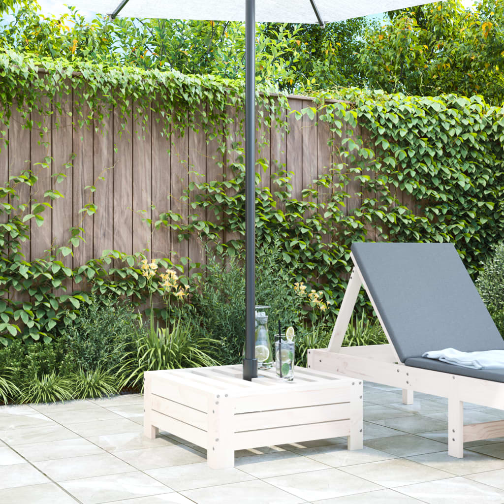 Vidaxx housse de base de parasol en bois de pin massif blanc