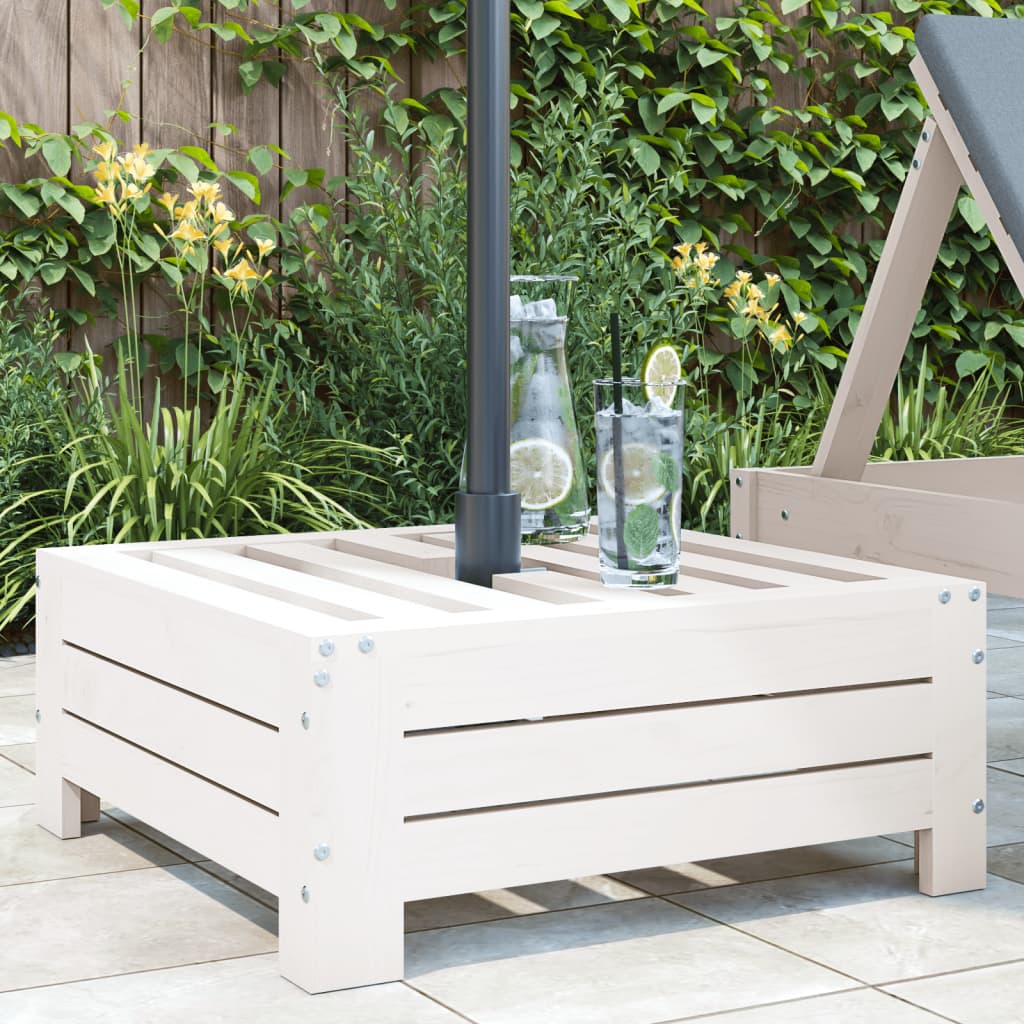 Vidaxx housse de base de parasol en bois de pin massif blanc