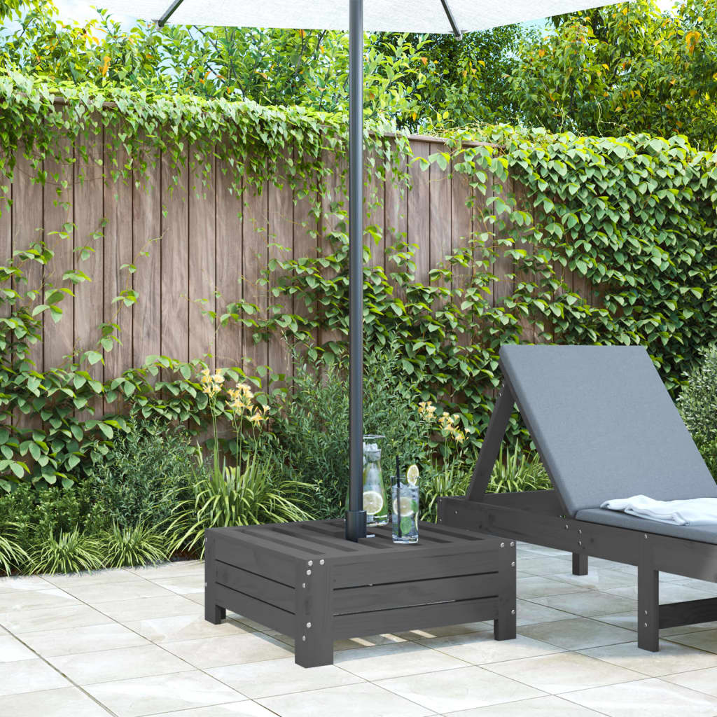 Vidaxx housse de pied de parasol en bois de pin massif gris