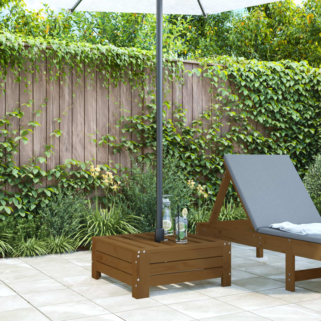 Vidaxx housse de pied de parasol en bois de pin massif marron miel