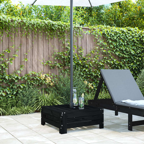 Vidaxx housse de base de parasol en bois de pin massif noir