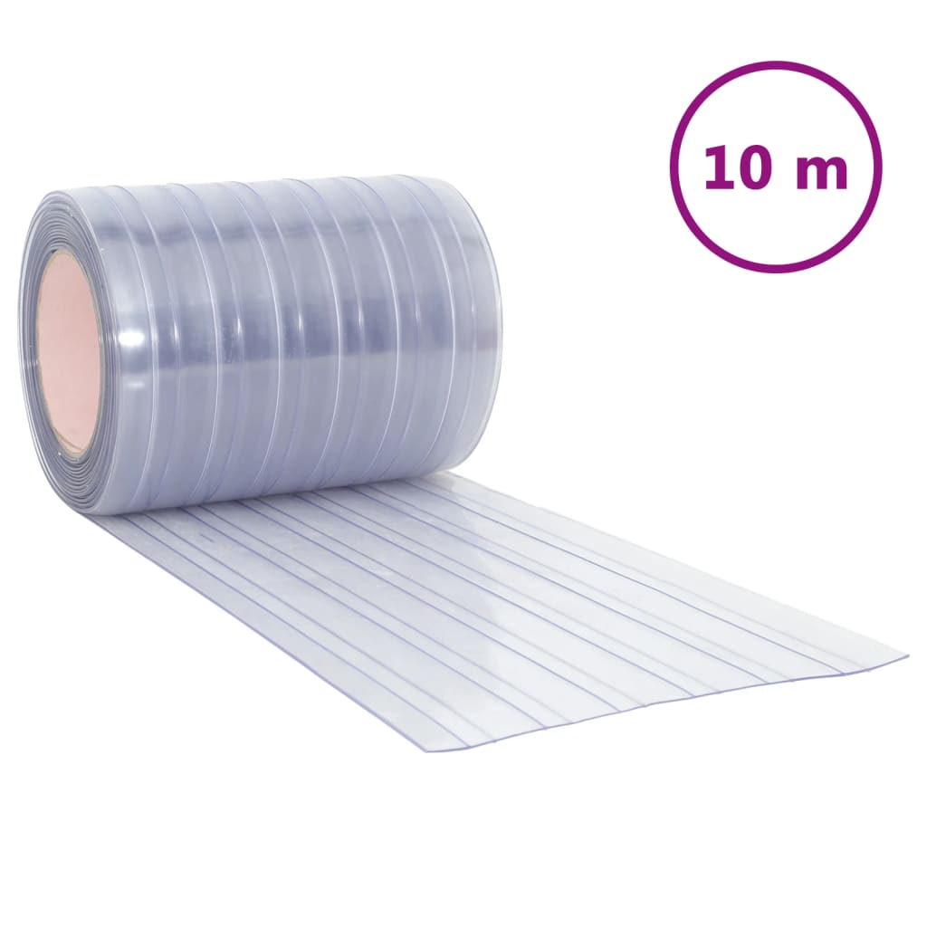 Rideau de porte vidaxl 300x2,6 mm 10 m PVC transparent