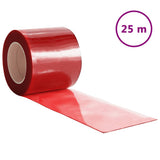 Vidaxx rideau de porte 200x1,6 mm 25 m PVC rouge