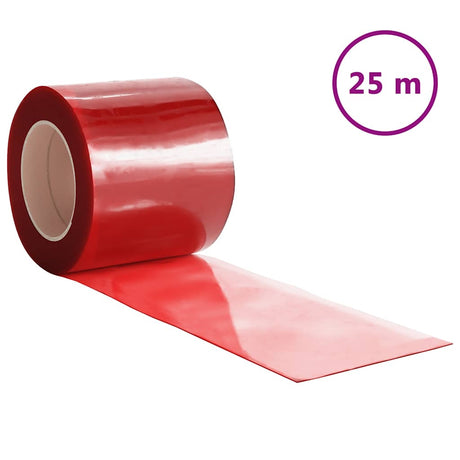 Vidaxx rideau de porte 200x1,6 mm 25 m PVC rouge