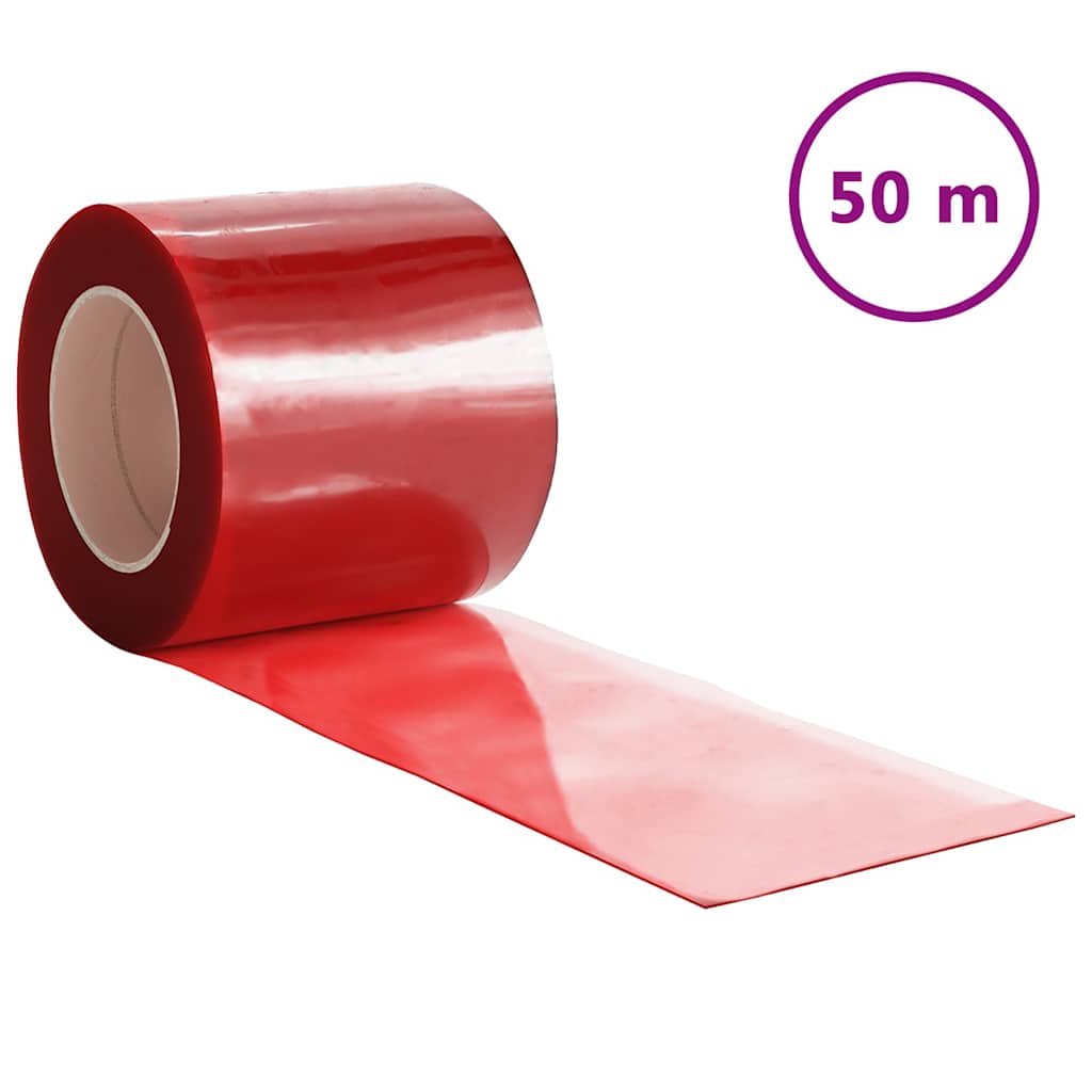 Vidaxx rideau de porte 200x1,6 mm 50 m PVC rouge