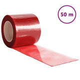 Vidaxx rideau de porte 200x1,6 mm 50 m PVC rouge