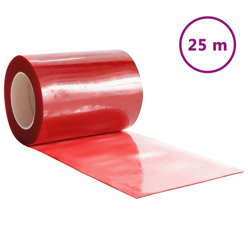 Rideau de porte vidaxl 300x2,6 mm 25 m PVC rouge