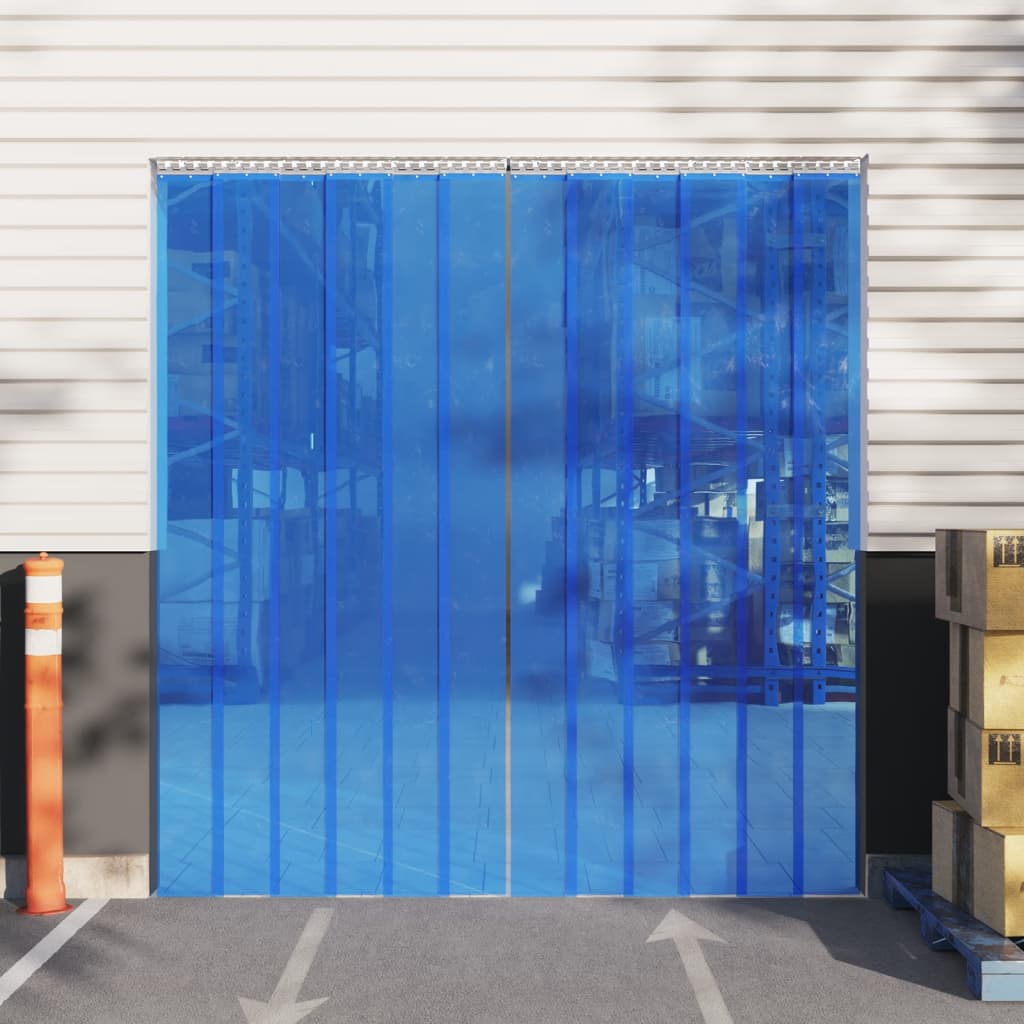 Rideau de porte vidaxl 300x2,6 mm 25 m PVC bleu