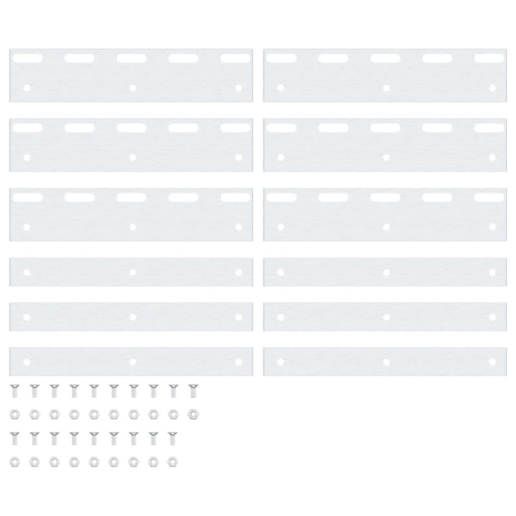 Priključne plošče vidaxl 6 psov 20 cm nerjaveče jeklo srebrno obarvano