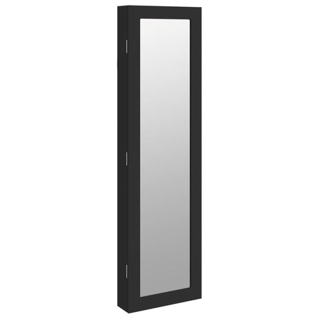 VidaXL Armoire à bijoux avec miroir mural 30x8,5x106 cm noir