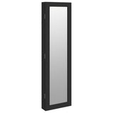 Vidaxl Jewelry Armoire avec mur de miroir - 30x8,5x106 cm noir