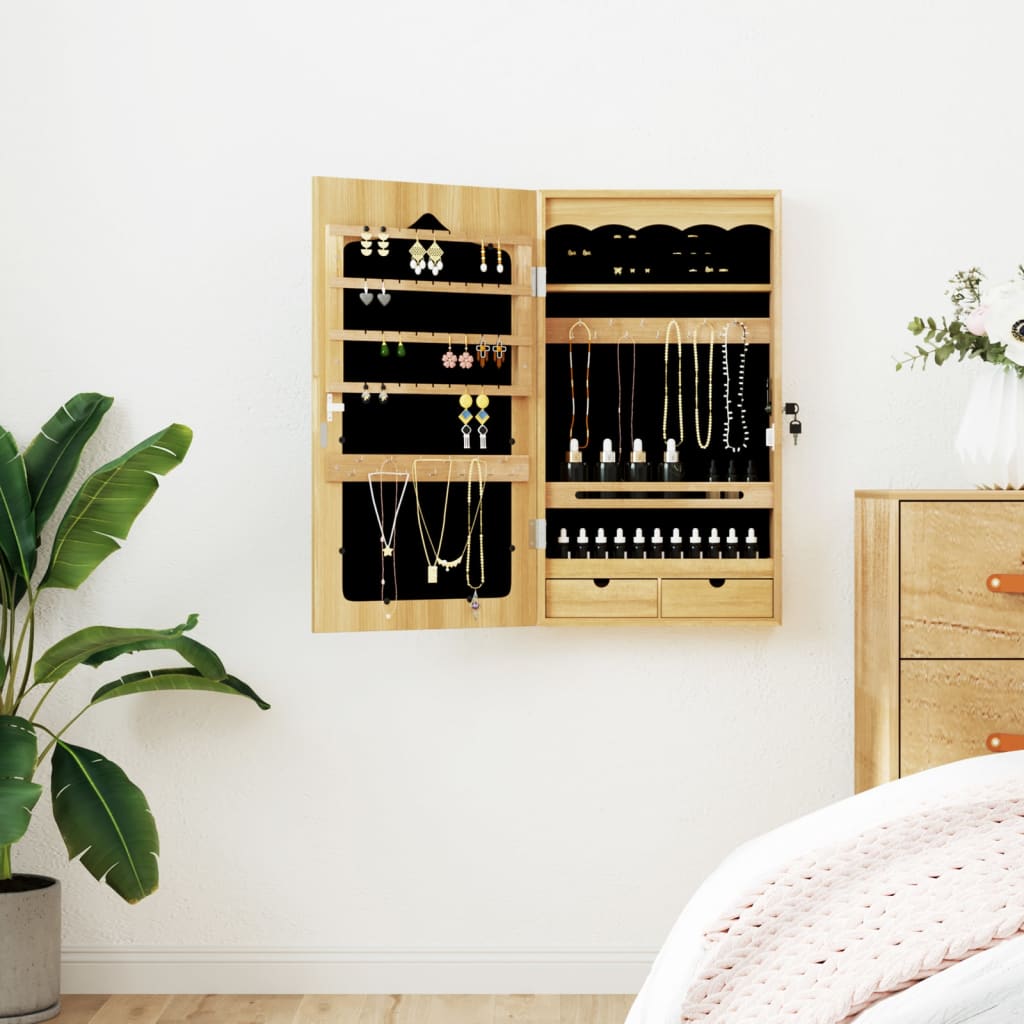 Vidaxx armoire à bijoux avec miroir mural 37,5x10x67 cm