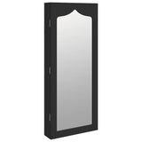 Vidaxx armoire à bijoux avec miroir mural 37,5x10x90 cm noir
