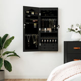 Vidaxx armoire à bijoux avec miroir mural 37,5x10x90 cm noir