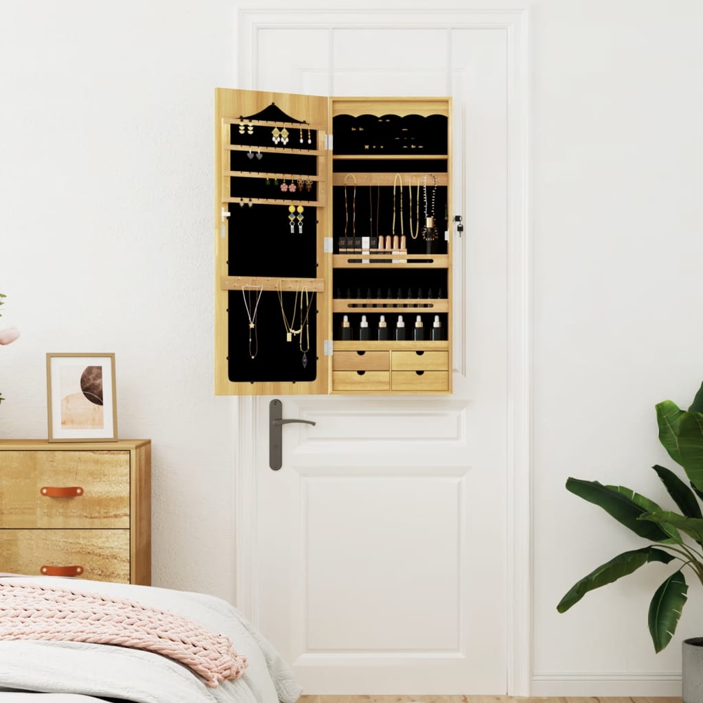 Vidaxx armoire à bijoux avec miroir mural 37,5x10x90 cm