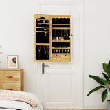 Vidaxx armoire à bijoux avec miroir mural 37,5x10x90 cm