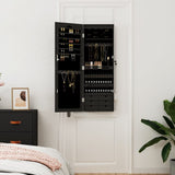 Vidaxx armoire à bijoux avec miroir mural 37,5x10x106 cm noir