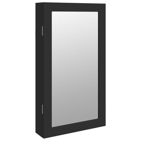 Vidaxx armoire à bijoux avec miroir et LED mural noir