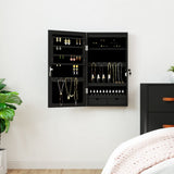 Vidaxx armoire à bijoux avec miroir et LED mural noir
