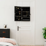 Vidaxx armoire à bijoux avec miroir et LED mural noir