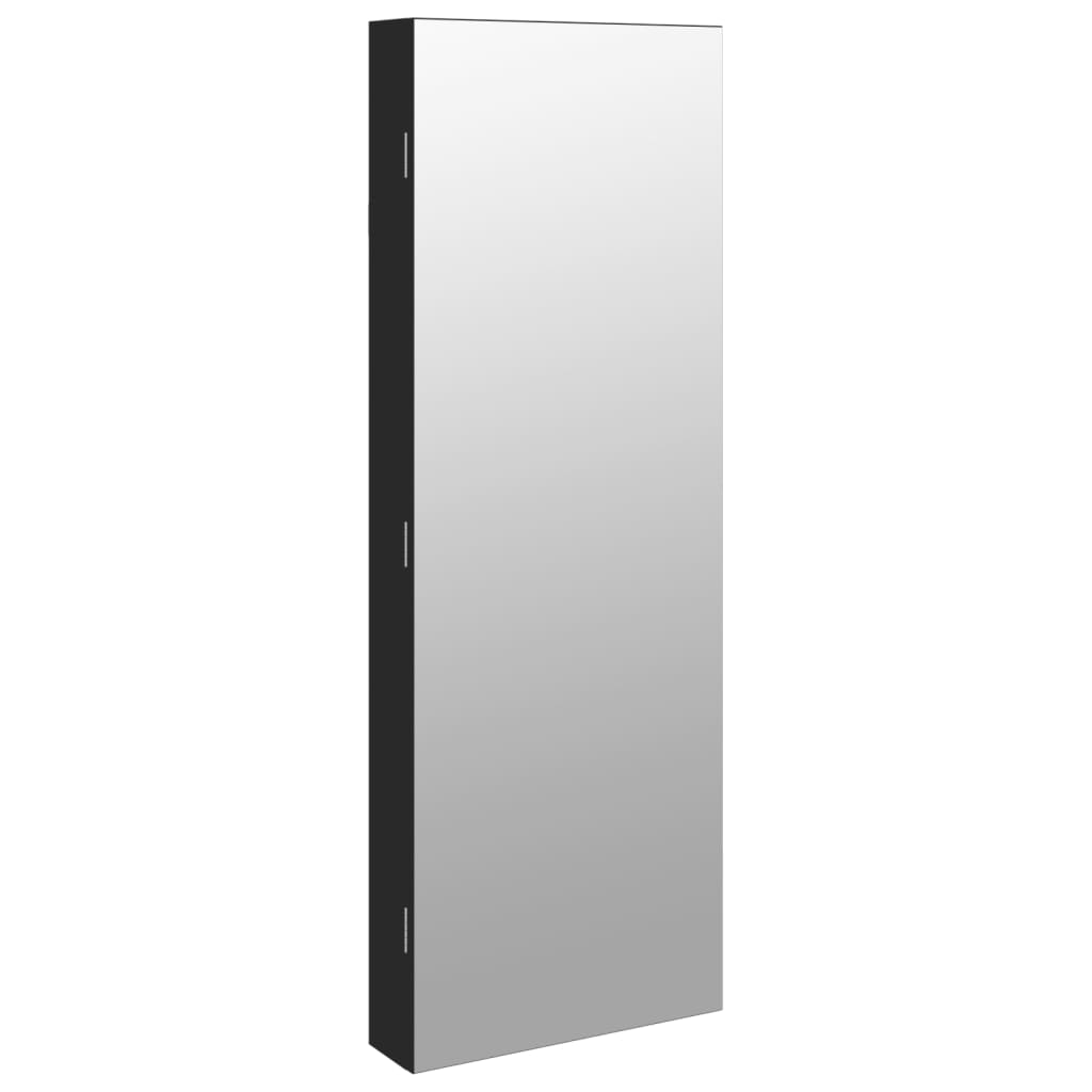 Vidaxx armoire à bijoux avec miroir et LED mural noir