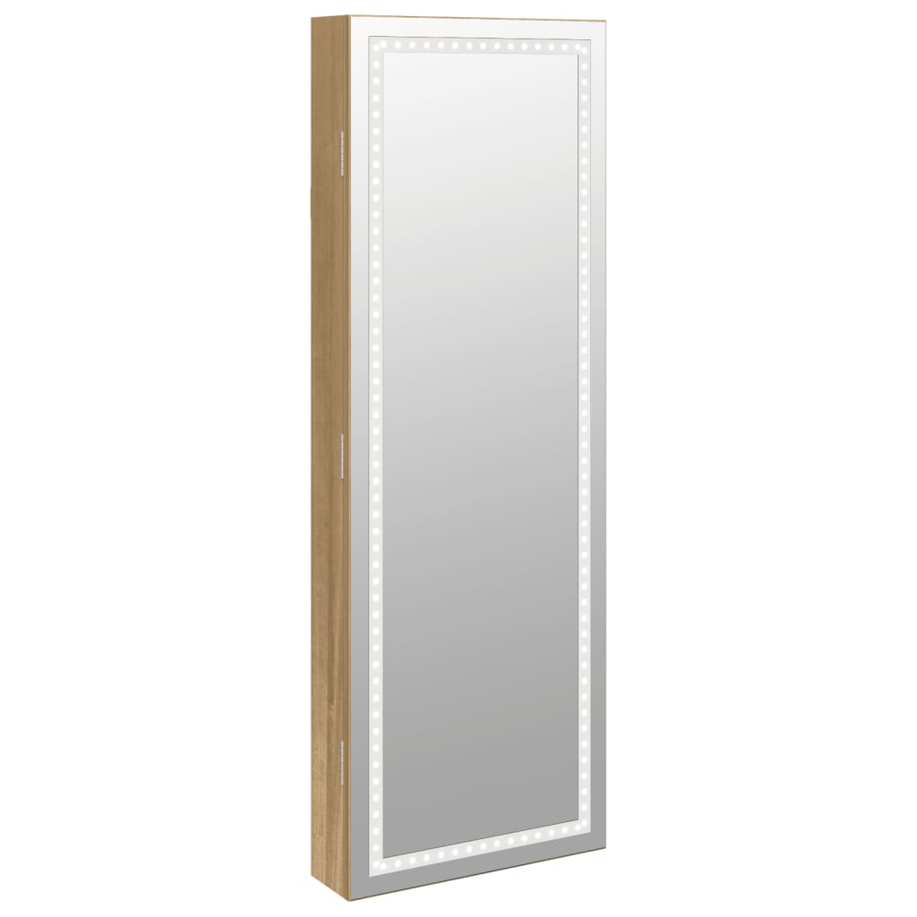 Vidaxl jewelry cupboard with mirror and LED wall -mounted