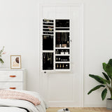 Vidaxx armoire à bijoux avec miroir et LED mural blanc