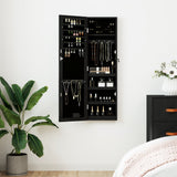 Vidaxx armoire à bijoux avec miroir et LED mural noir