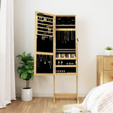 Armoire à bijoux autoportante Vidaxx avec miroir et éclairage LED